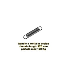 molla mollone gancio in acciaio zincato per sacco boxe 170 mm portata max 120 kg