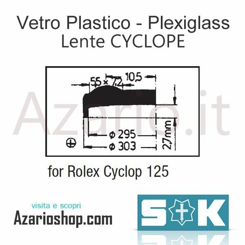 Vetro cyclope 125 rolex - cyclope,