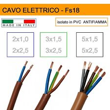 Cavo filo elettrico multip fs18  2x1,0 2x2,5 3x1,5 3x2,5 5x1,5 vendita al metro