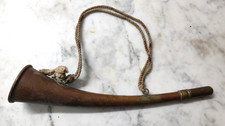 ANTICO CORNO CORNETTA DA CACCIA IN RAME E OTTONE