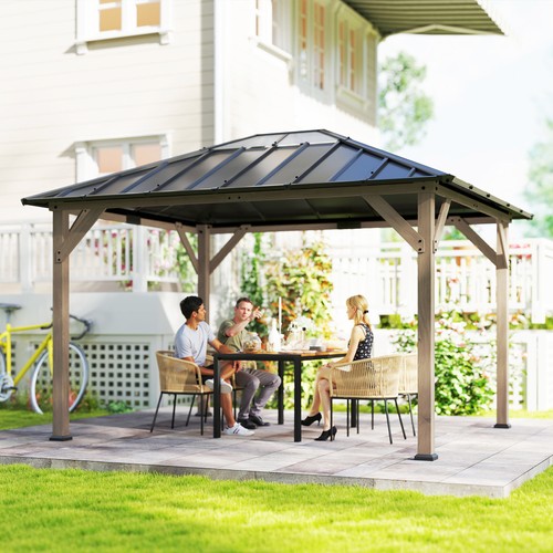 Hardtop gazebo with galvanized - hardtop,