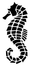 Sealife Seahorse Mylar modello