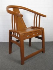 Antica sedia Orientale legno intagliato e laccato arte cinese esposizione inizio