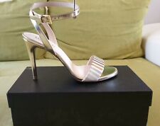 Scarpe donna, sandali in pelle con tacco by LORIBLU, oro, N.41