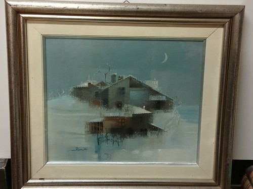 Mario pascutti olio cartone - pascutti,