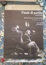 Manifesto Teatrale Finale Di Partita Walter Pagliaro 1982 Originale D'epoca