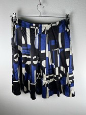 Ralph Lauren Gonna In Seta Blu Bianco Taglia M