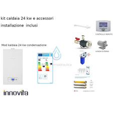 KIT CALDAIA MOD KALDAIA 24KW CAMERA STAGNA 2 ANNI GARANZIA COMPLETA DI ACCESSORI