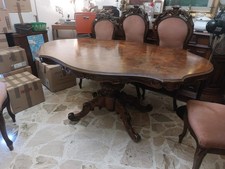 Tavolo antico in radica di noce lunghezza1725 cm Larghezza109 cm  Altezza 79 cm