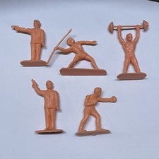 Figure atletica plastica soldatini vintage rosa anni 70 giocattoli epoca