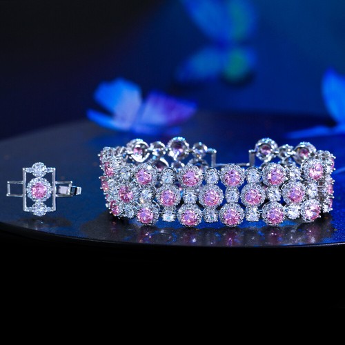 Bracciale tennis donna rosa