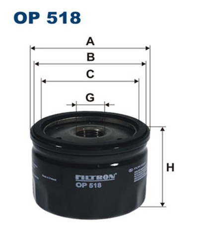 Filtro olio filtron 518 - filtro,
