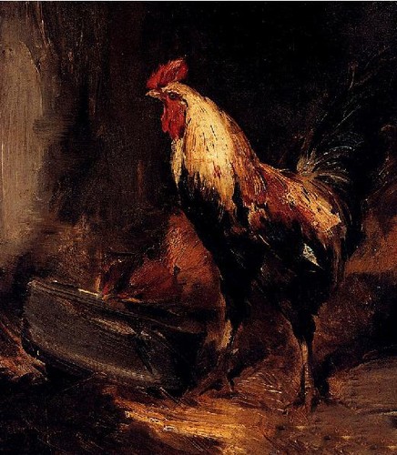Enorme quadro olio animale