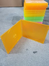 LOTTO CUSTODIA CD- DVD COPERTINA SINGOLA SLIM 29 PZ USATE COME NUOVE COLORATE