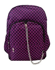 CHECKER BLACK PURPLE Backpack