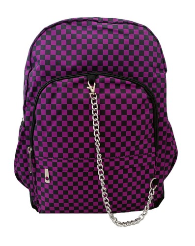 Zaino checker nero viola - checker,