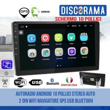 AUTORADIO ANDROID 10 POLLICI STEREO AUTO 2 DIN WIFI NAVIGATORE GPS USB BLUETOOH