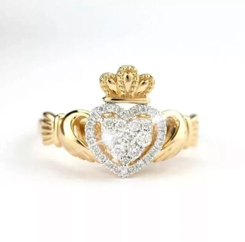 Fede nuziale claddagh diamante - fede,