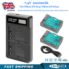 2x ENEL3E EN-EL3e batteria +