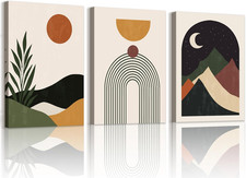 3 Pezzi Stampa Su Tela Boho