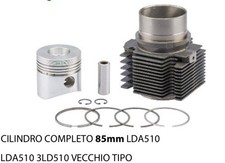 CILINDRO COMPLETO DI PISTONE LOMBARDINI 3LD510-LDA510-511 TIPO VECCHIO 4 FASCE