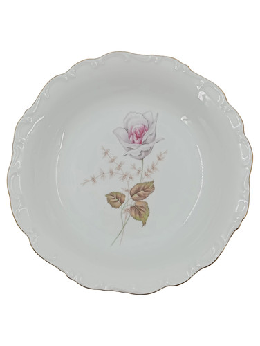 Arzberg zuppiera bianca rosa - zuppiera,