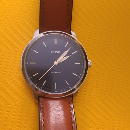 Fossil navy dial with tan - navy,