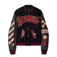 Giacca Ac Milan X Off-White Modello Diavolo Nera Unisex Varsity - Football Club