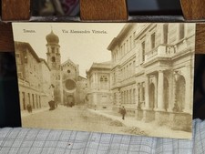 Cartolina Trento Via Alessandro Vittoria Animata Formato Piccolo 