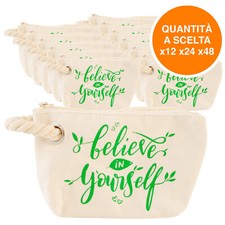 Pochette in Tessuto Beige Stock Astuccio Morbido Multiuso da Viaggio con Zip