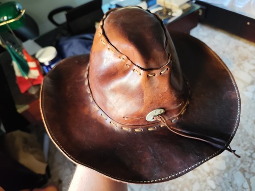 Cappello cowboy cuoio - da,