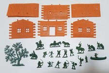 Lotto Soldatini  1/72 - INDIANI, TRAPPERS, CAPANNA