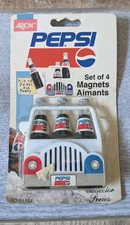 xmas6~ Lotto magneti frigo vintage Arjon *Pepsi Cola Bottle Truck* - nuovi sigillati~