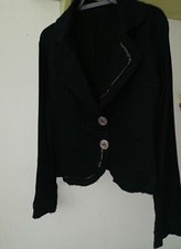 giacca donna elasticizzata con bottoni e decorazione colore nero. Taglia M /L 