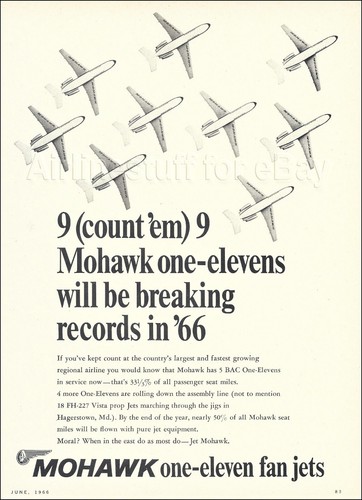 1966 mohawk airlines bac - mohawk,