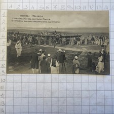 Cartolina Coloniale Aereoplano Capitano Piazza Di Ritorno da Esplorazione Foto