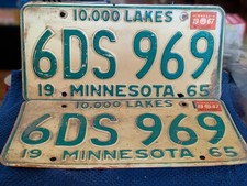 Coppia Targhe Minnesota 1965
