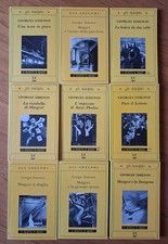 Lotto di 9 romanzi de "Le inchieste di Maigret". Georges Simenon. Adelphi.