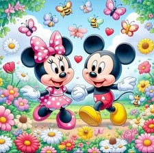 Trapano tondo 40x40 arte/pittura diamantata Topolino e Minnie