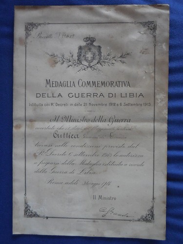 Attestato diploma guerra - diploma,