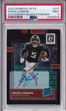 2022 Panini Optic DRAKE LONDON #6/25 PSA 9 RC Auto Atlanta Falcons