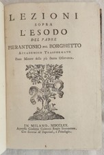 PIERANTONIO DEL BORGHETTO LEZIONI SOPRA L’ESODO ESEGESI BIBLICA BIBIA BIBLE 1770