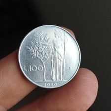 Moneta repbblica italiana 100 - italiana,