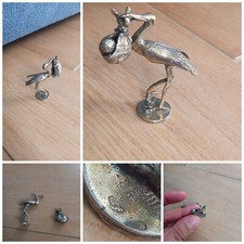 Vintage Miniatura cicogna