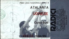 biglietto Ticket Stadio Atalanta Udinese 1984/85