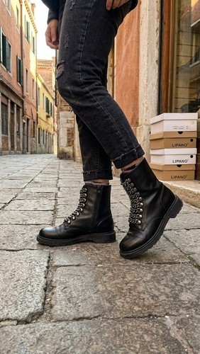 Stivaletti anfibi donna 39 - stivaletti,