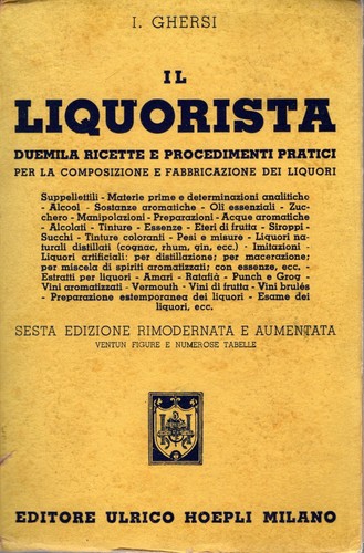 Liquorista ghersi - il, i.