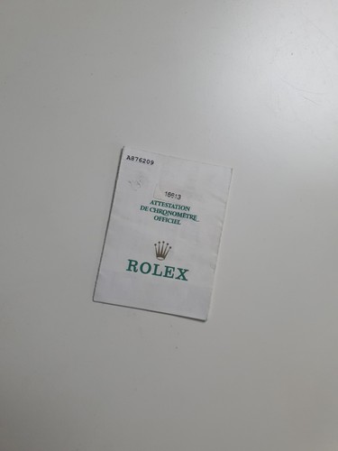 Certificato garanzia rolex - di,