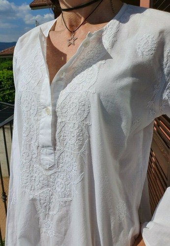 Blusa camicione bianca - bianca, da