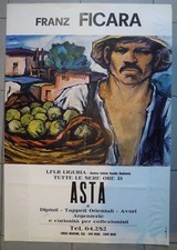 1980ca - POSTER ASTA A SANREMO - FRANZ FICARA - I.F.I.R. LIGURIA (MAN)